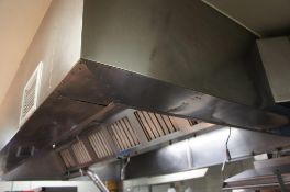 Bespoke 6 x vent fume extraction canopy