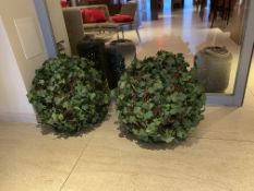 2 huge foilage balls