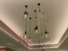 7x designer glass pendant lights