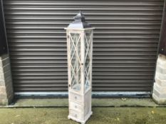 BOXED NEW LARGE WOODEN GLAZED CANDLE BOX OVER DRAWER