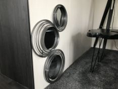 BOXED METAL INDUSTRIAL TRIO MIRROR