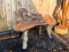 SOLID DRIFTWOOD UNIQUE HEAVY POLISHED BENCH
