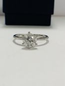 1.74ct brilliant cut platinum solitaire ring