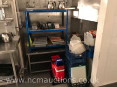 Contents of racking and shelves
