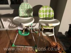 2x Children's high chairs
