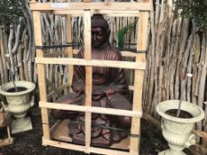 MASSIVE BUDDHA IN COPPER FINISH ON PALLET