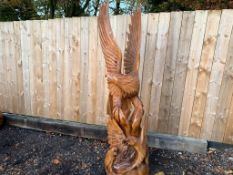 HIGH MUSEUM QUALITY 2M TALL WOOD HANDMADE EAGLE