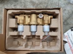 Thermostatic in line control shower valve