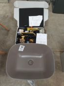 Sink Bowl with Gold coloured Tap and Plug hole. 500 x 380mm