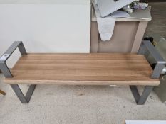 Steel Frame Wooden Bench