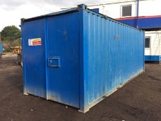 Anti Vandal Steel Portable Office / Storage Container. 20ft x 8ft