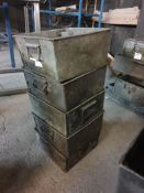 5 x Engineers Steel Storage Containers