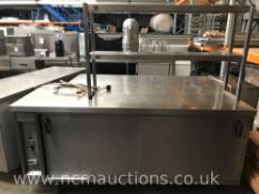 Double Sided Heated Warming Cabinet with Heat Light Shelves
