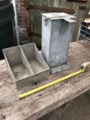 2 Galvanised bird feeders