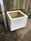 White office style planter 44 x 44 x 40(h)