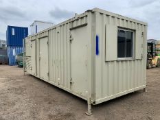 Anti Vandal Steel Welfare Unit Complete With Generator. 24ft x 9ft on Jack legs