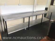Large Stainless Steel Counter with Shelf