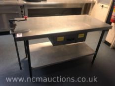Stainless Steel Kitchen Counter with Draw and Industrial Tin Opener