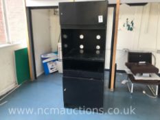 Black Lockable Metal Cabinet with Shelving