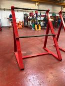 2 TIER DRUM STORAGE AND UNWIDING RACK C,W SPINDLES