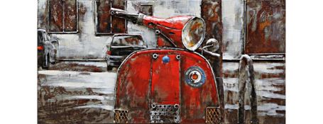 3D Metal Scooter Painting