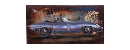 3D Metal E-Type Jaguar Painting