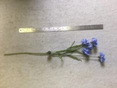 9 x Articificial Cornflower - blue - used but in good condition