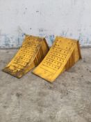 2 x yellow wheel chocks