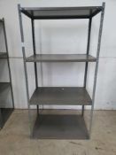 Metal shelving. H,72
