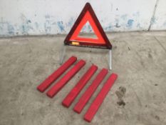 6x warning triangles