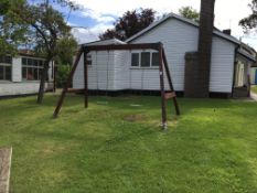 Timber frame double swing