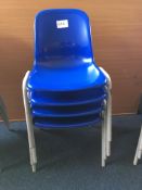 4 x stacking chairs