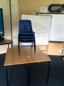 2 x tables with 4 x chairs, 1100x550mm