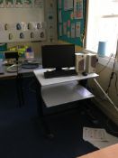 Computer desk, Edge 10 monitor, keyboard and mouse