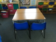 2 x tables with 4 x chairs