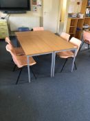 3 x tables with 6 x chairs