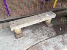 Timber seat, 1400x400mm h