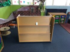 Double sided book rack and shelf unit (contents NOT included)