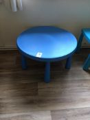 Circular plastic table, 850mm dia.