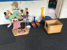 A collection of toys, as lotted