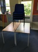 2 x tables with 4 x chairs, 1100x550mm