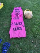 Netball bibs and bag