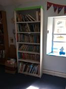 Whitewood bookcase 825x2025mm h