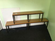 3 x changing room benches, 2 x 1800 1 x1350mm