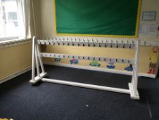 Double sided mobile coat rack