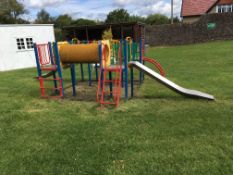 Fabricated steel multi activity climbing frame