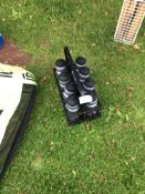 8 x drinking bottles with carrier