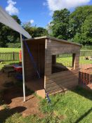 Bespoke timber pent roof play hut, 1460x1450x1700mm