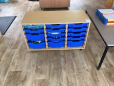 Multi tray storage unit