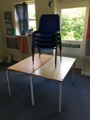 2 x tables with 4 x chairs, 1100x550mm